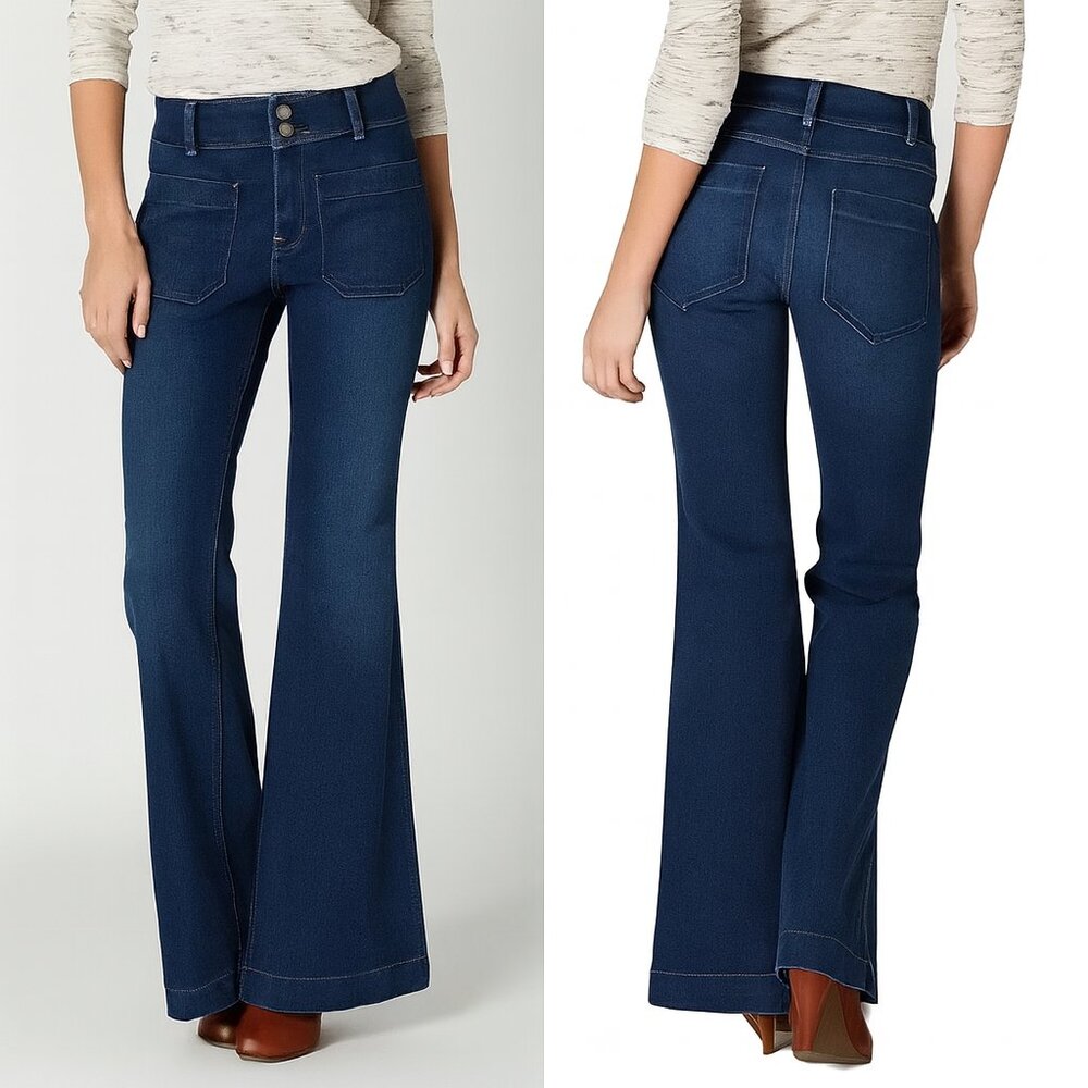 Anthropologie Dark Indigo Flare Jeans